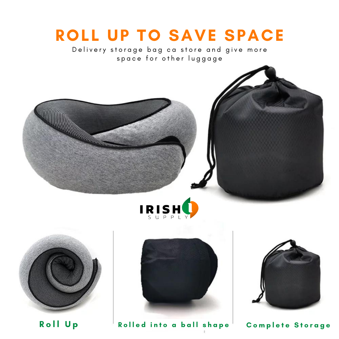 Front-Support Travel Neck Pillow with Memory Foam and Clasp for Sleeping on Planes 8