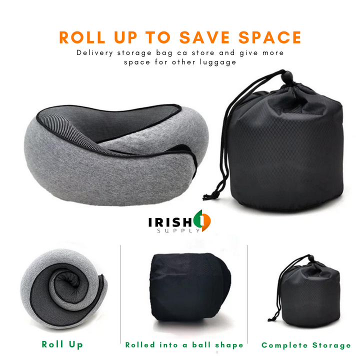 Front-Support Travel Neck Pillow with Memory Foam and Clasp for Sleeping on Planes 8