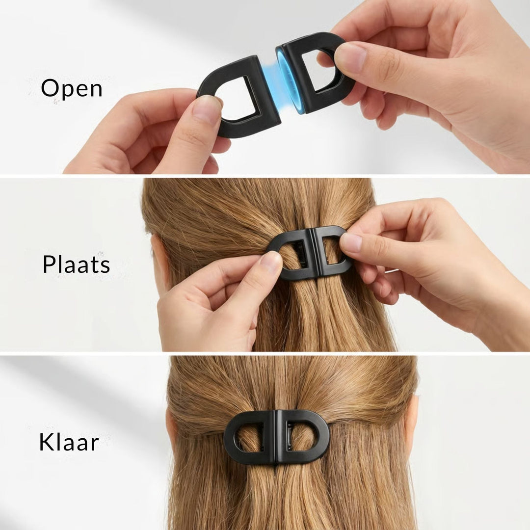 Flat Grip Magnetic Hair Clip - Comfortable No-Bump Hold 3