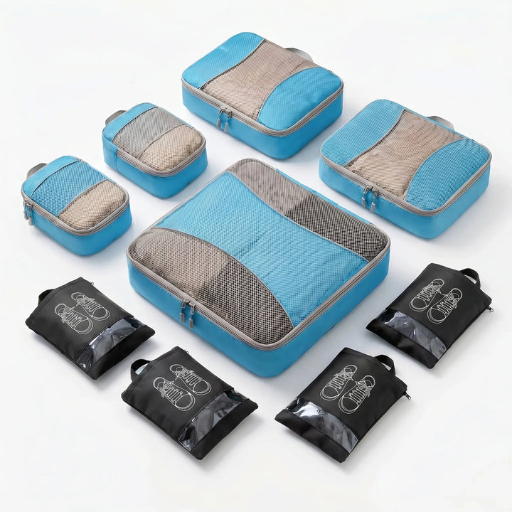 9 piece Luggage Packing Cube Set - Voyaza