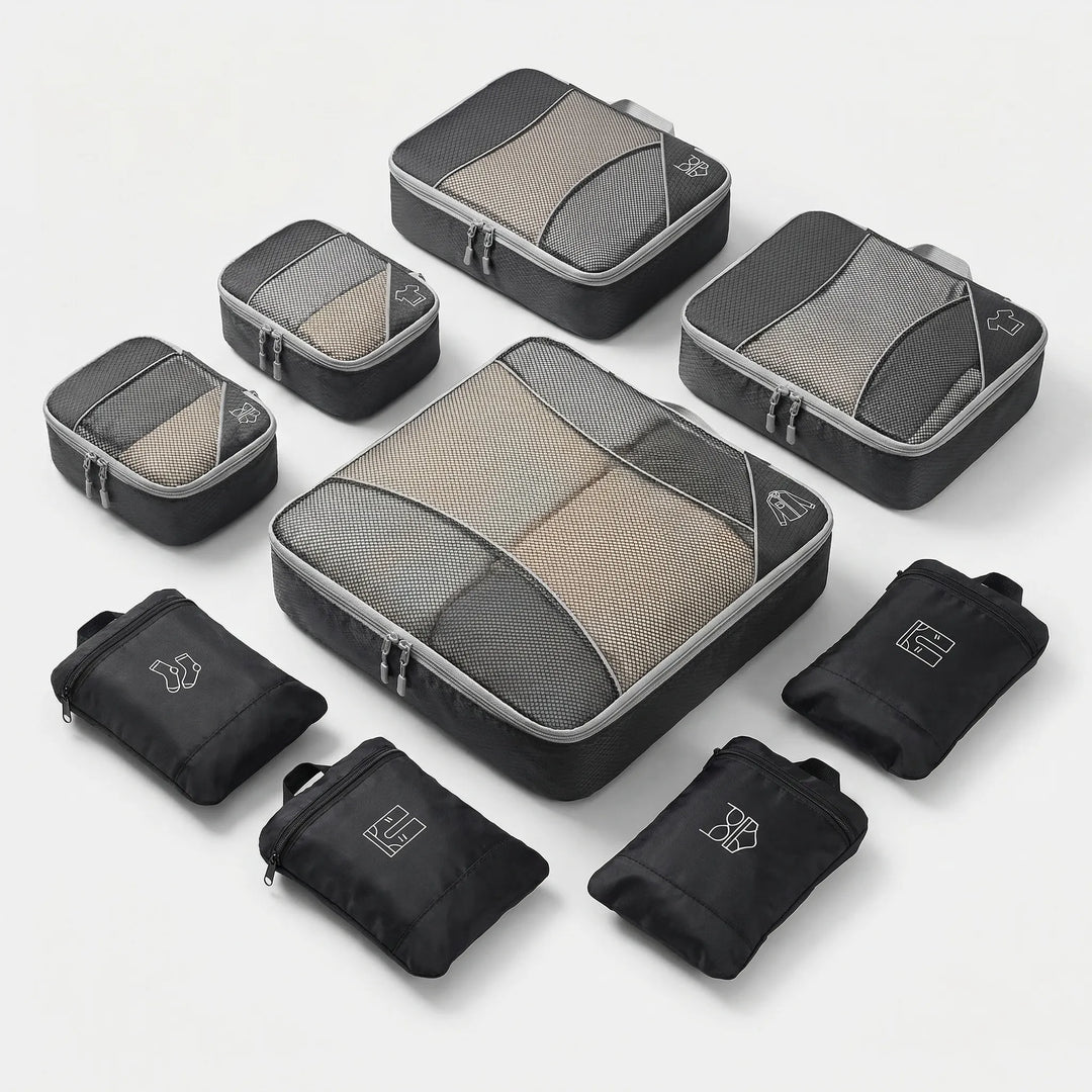 9 piece Luggage Packing Cube Set - Voyaza