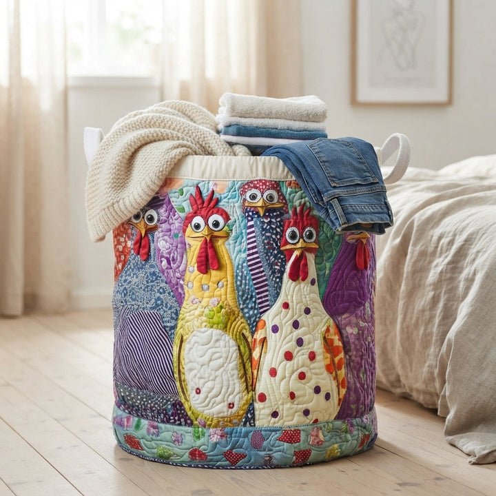 Padded Fabric Laundry Basket with Canvas Handles, Self-Standing, 3 Sizes 5