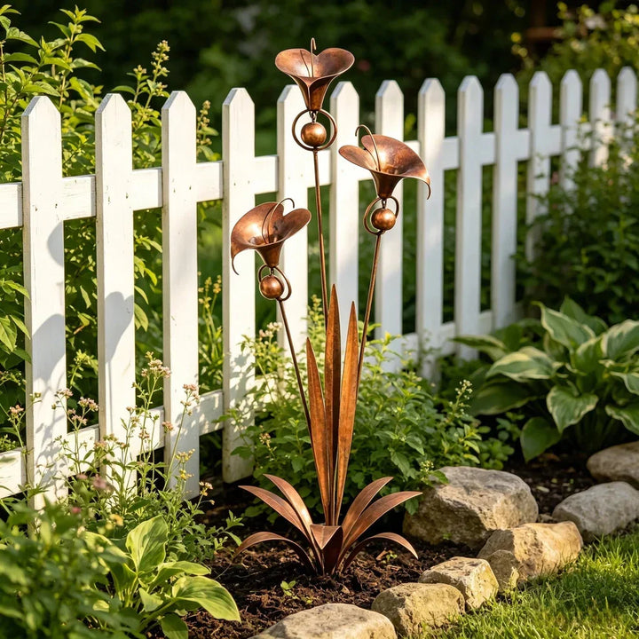 Copper Bloom Garden Stakes 4