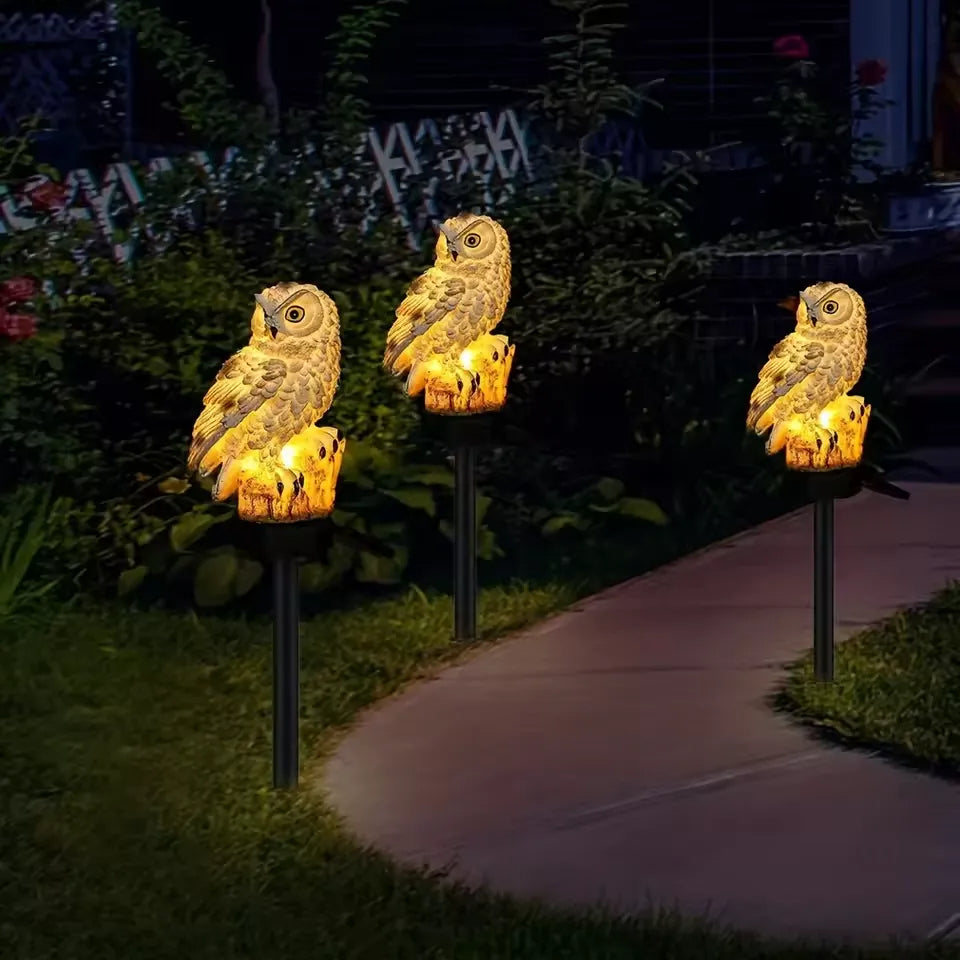 Solar LED Owl Garden Light - Weatherproof Outdoor Decor with Auto Dusk Sensor 9