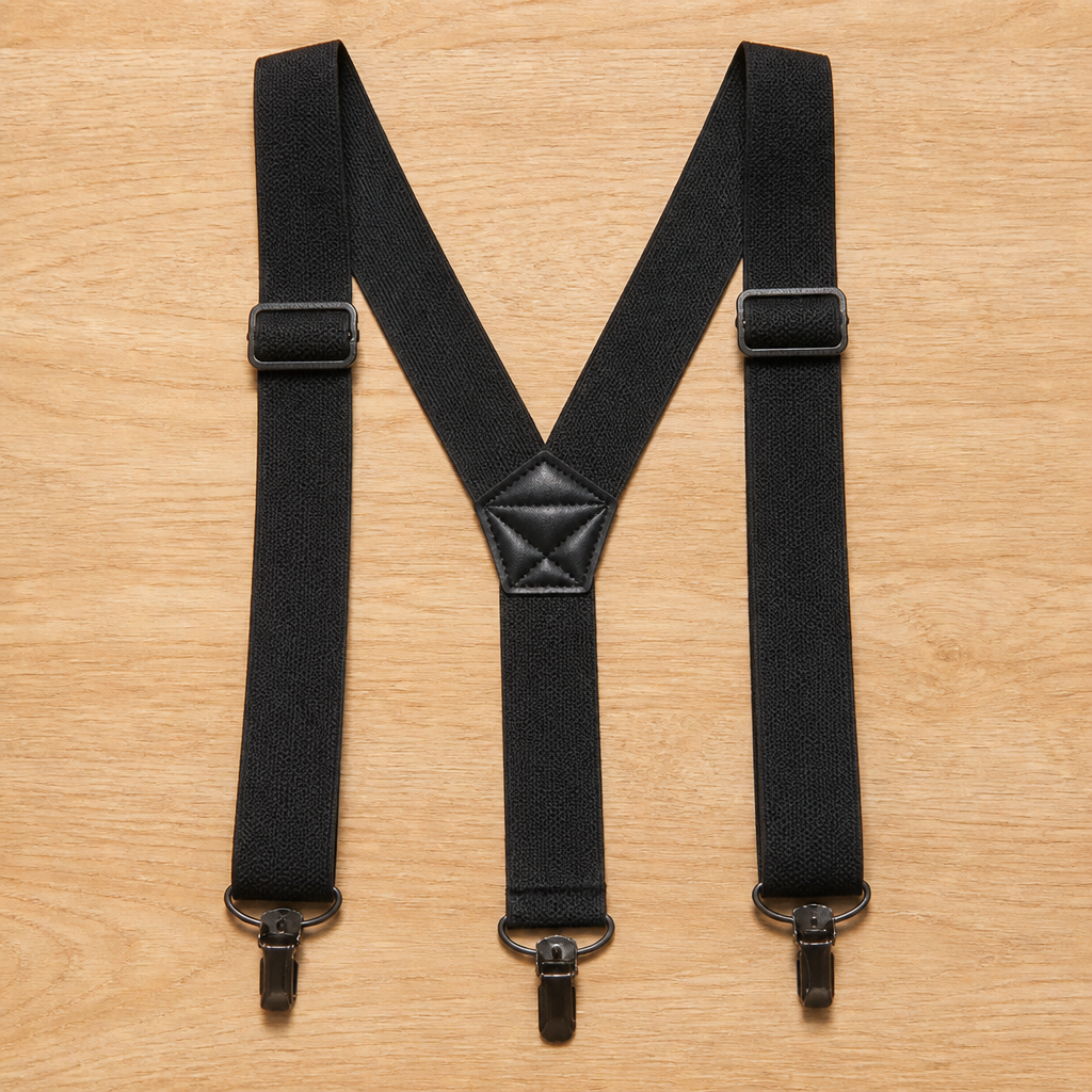 Men's Heavy-Duty Elastic Suspenders, 1.5 Inch Wide with Metal Clips, X or Y Back 7
