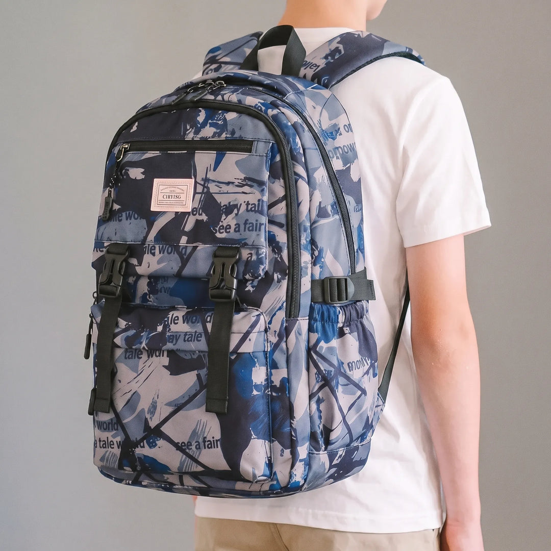 Abstract Print School Backpack - Scholum