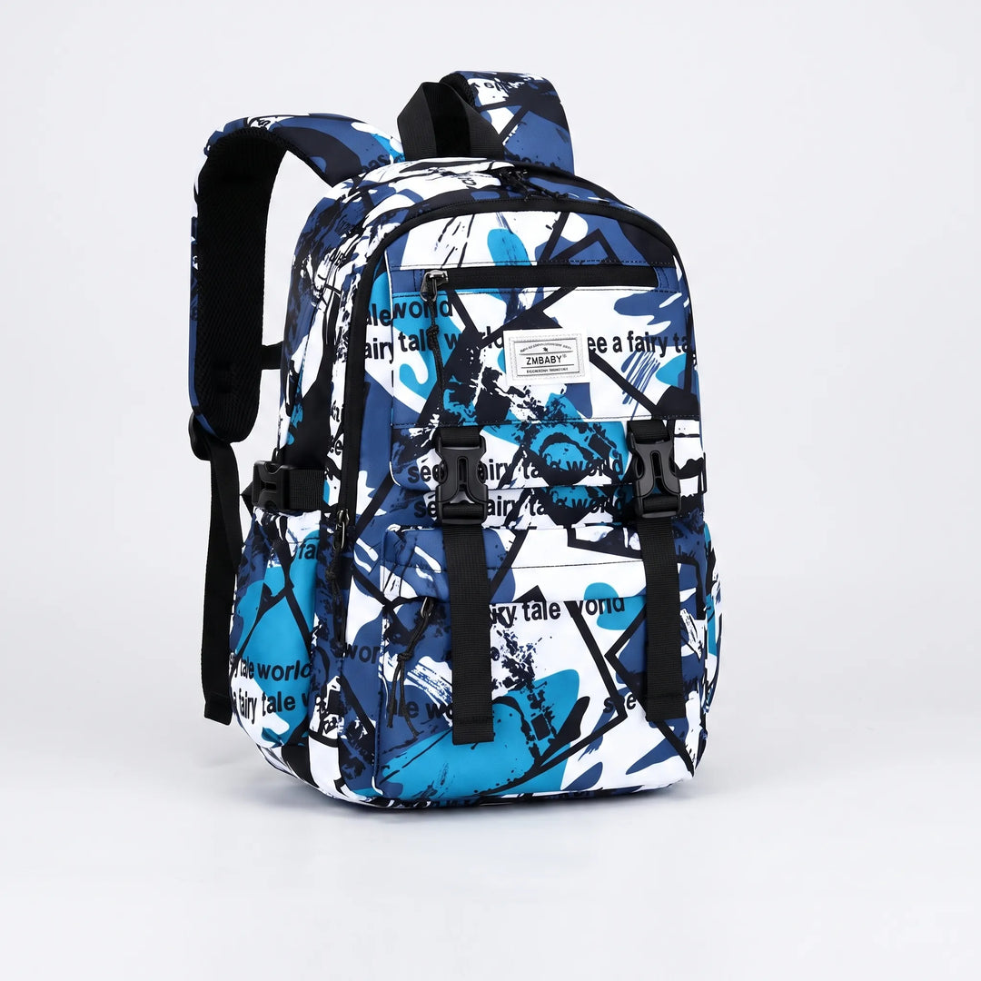 Abstract Print School Backpack - Scholum