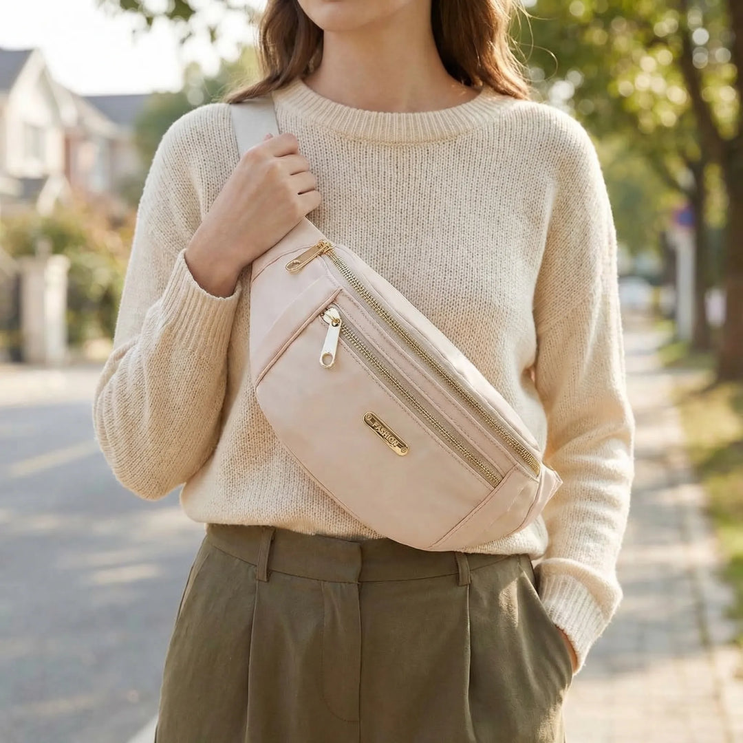 Compact Three-Zip Crossbody Bum Bag - Slingvara