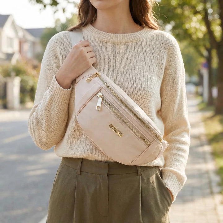 Compact Three-Zip Crossbody Bum Bag - Slingvara