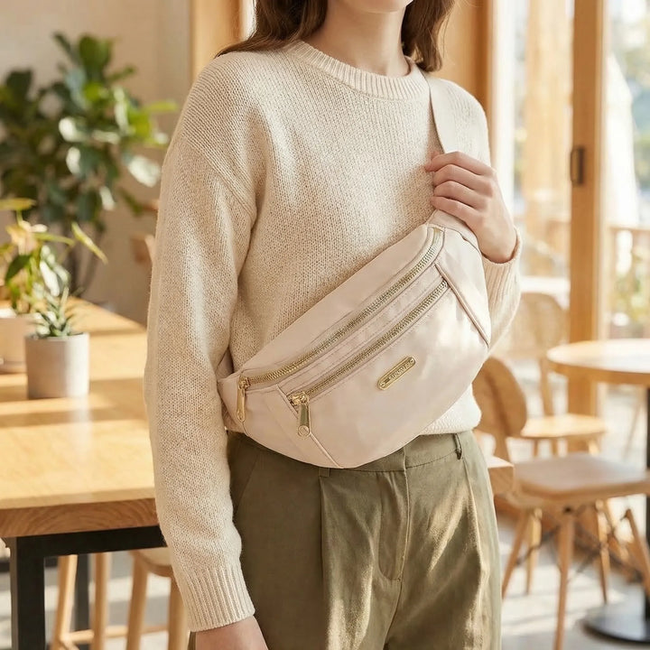 Compact Three-Zip Crossbody Bum Bag - Slingvara
