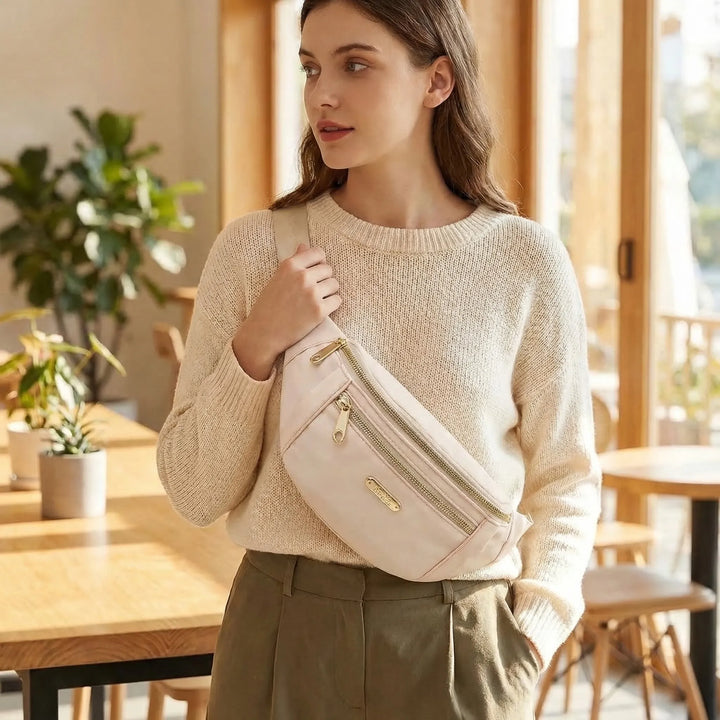 Compact Three-Zip Crossbody Bum Bag - Slingvara