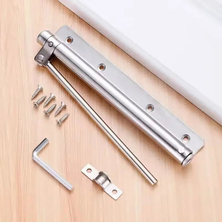 Spring Door Closer for Interior Doors – 4 Adjustable Settings, Stainless Steel 6
