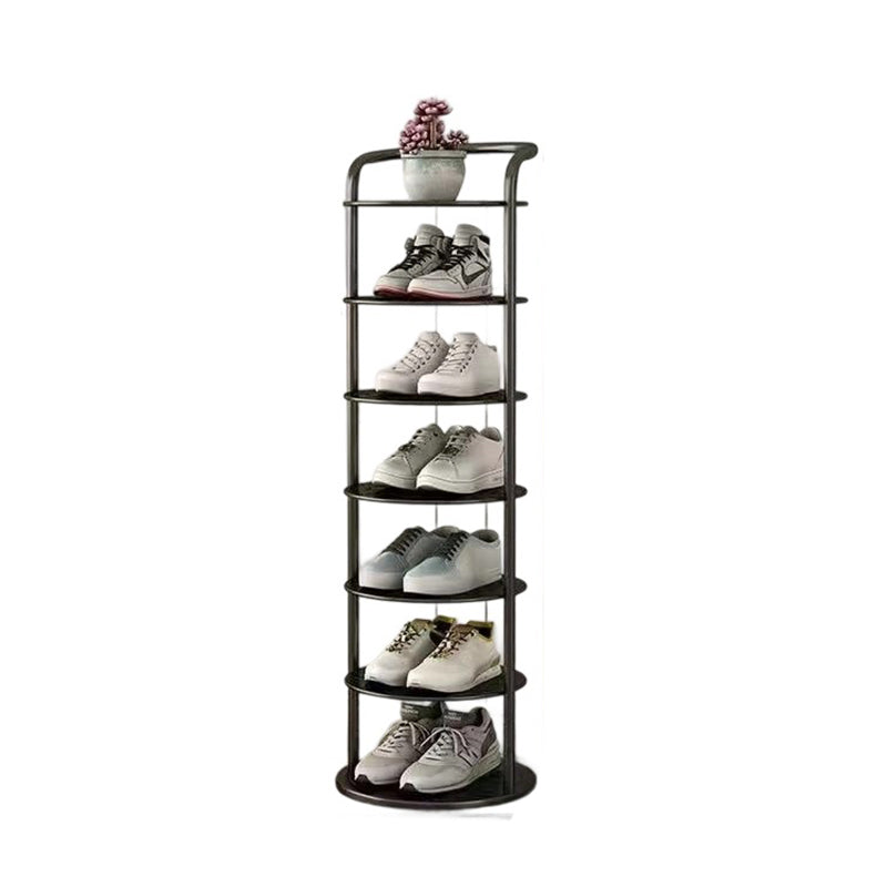 Round Metal Shoe Rack for Entryway, 5 to 8 Tiers, Slim Space-Saving Design 16