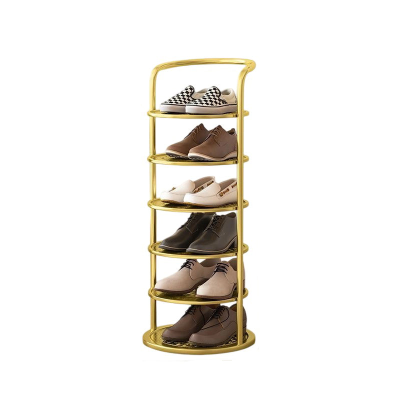 Round Metal Shoe Rack for Entryway, 5 to 8 Tiers, Slim Space-Saving Design 20