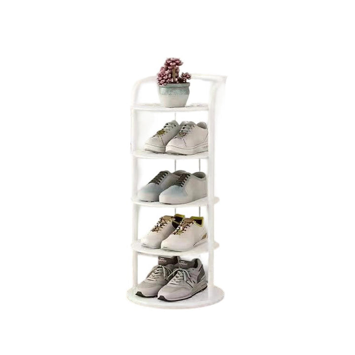 Round Metal Shoe Rack for Entryway, 5 to 8 Tiers, Slim Space-Saving Design 11