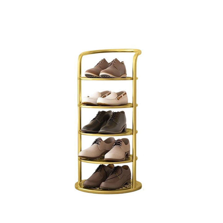 Round Metal Shoe Rack for Entryway, 5 to 8 Tiers, Slim Space-Saving Design 19