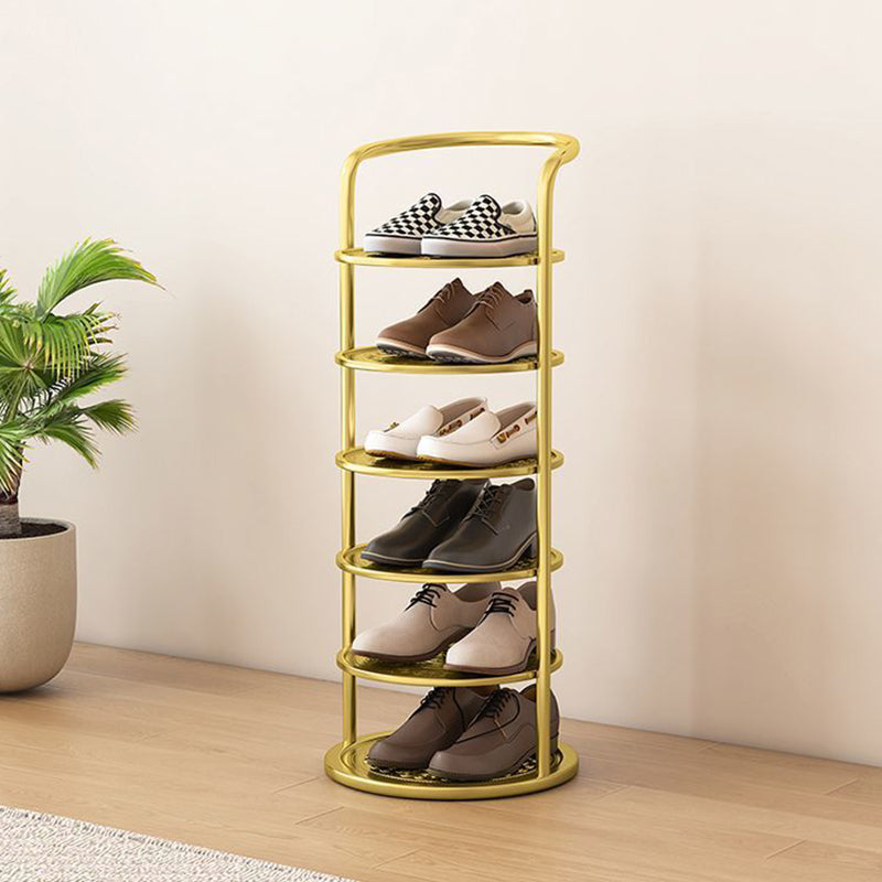 Round Metal Shoe Rack for Entryway, 5 to 8 Tiers, Slim Space-Saving Design 2