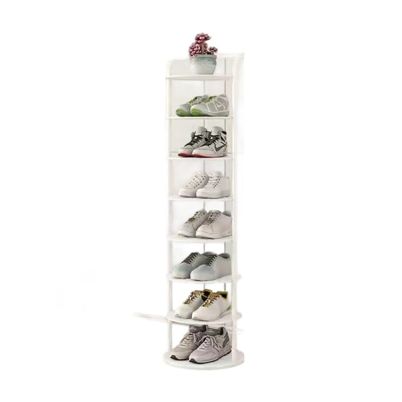 Round Metal Shoe Rack for Entryway, 5 to 8 Tiers, Slim Space-Saving Design 14