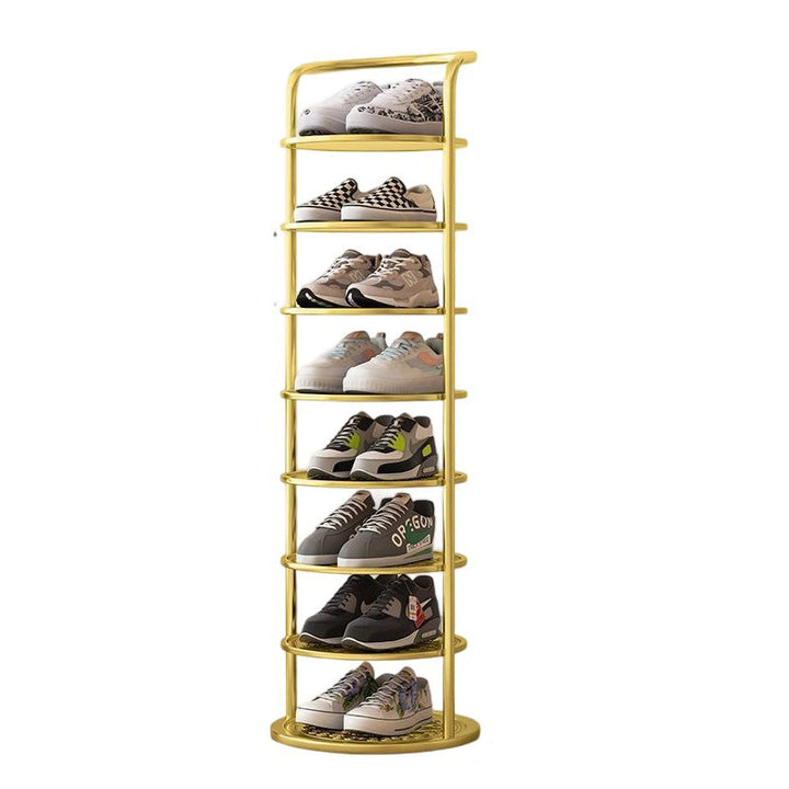 Round Metal Shoe Rack for Entryway, 5 to 8 Tiers, Slim Space-Saving Design 21