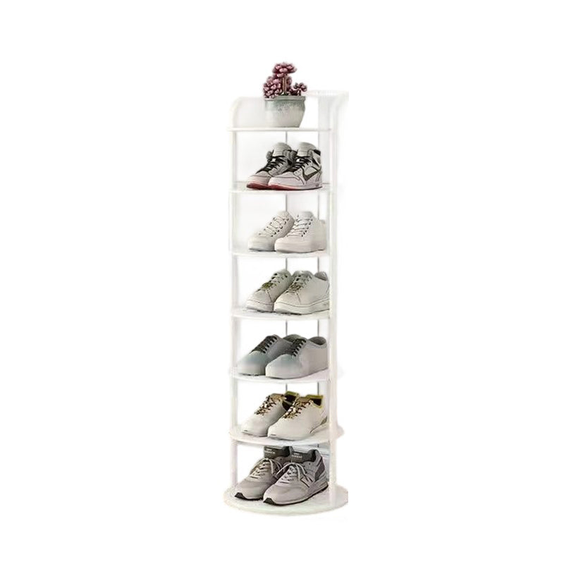Round Metal Shoe Rack for Entryway, 5 to 8 Tiers, Slim Space-Saving Design 13