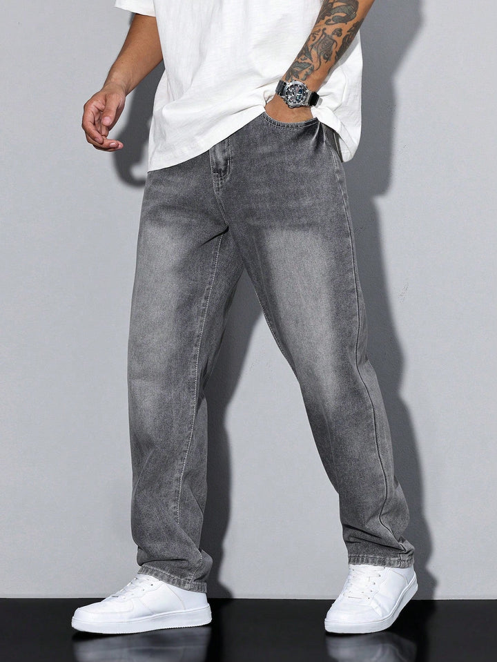 Baggy Jeans - Wide Fit Denim Pants with Washed Look 2