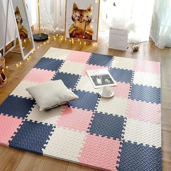 Baby Play Mat, Thick Cushioned Foam Puzzle Floor Mat with Colorful Sensory Patterns 6