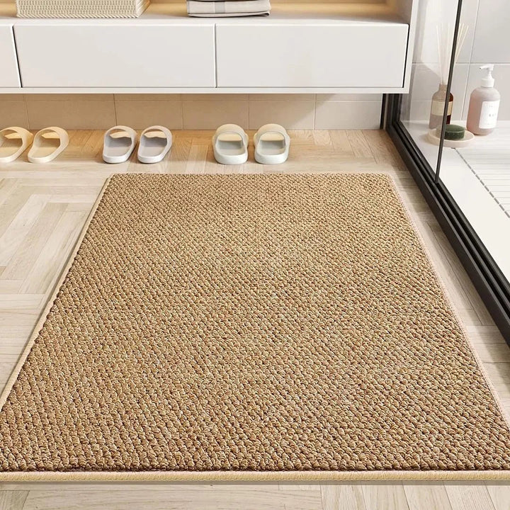 Absorbent Quick-Dry Bath Mat with Low Looped Pile and Bound Edge 3