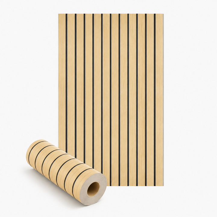Self-Adhesive Peel and Stick 3D Slat Wall Panel Rolls 33