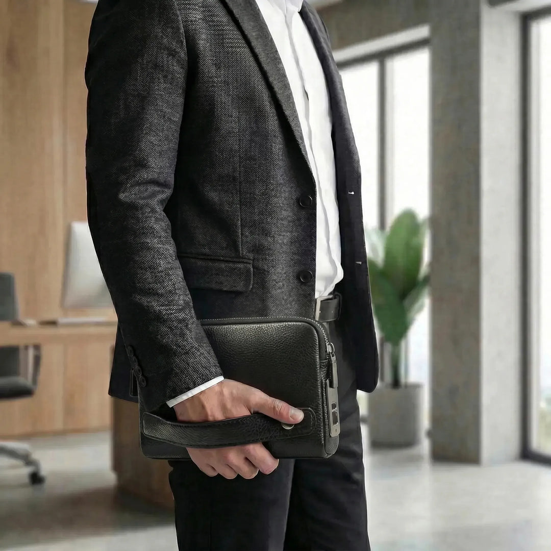 Biometric Lock Men's Clutch Bag - Gripsafe