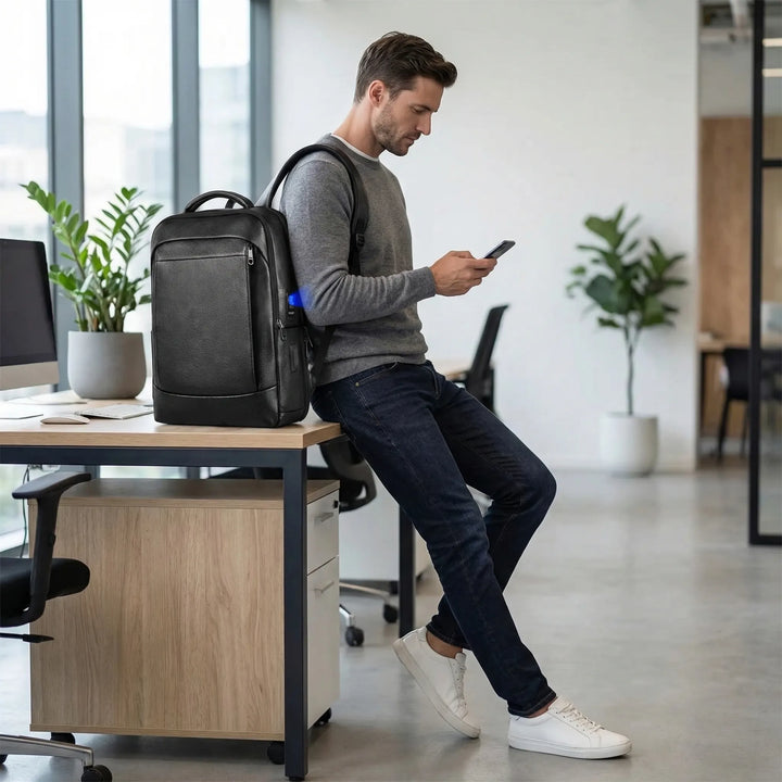 Large Capacity Fingerprint Lock Business Backpack - Securvex