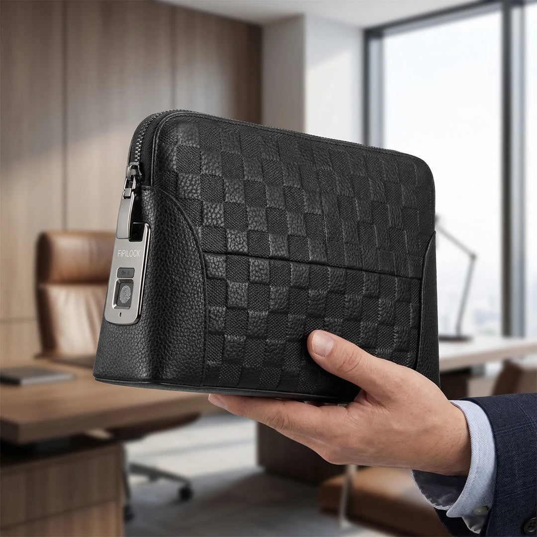 Fingerprint-Lock Anti-Theft Clutch Bag - Vaultex