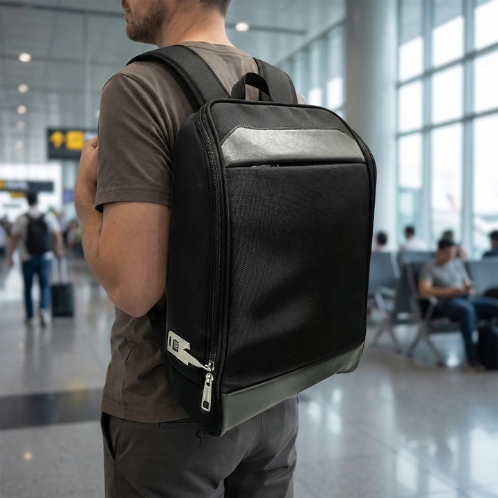 Fingerprint-Secured Business Travel Backpack - Vaultrek