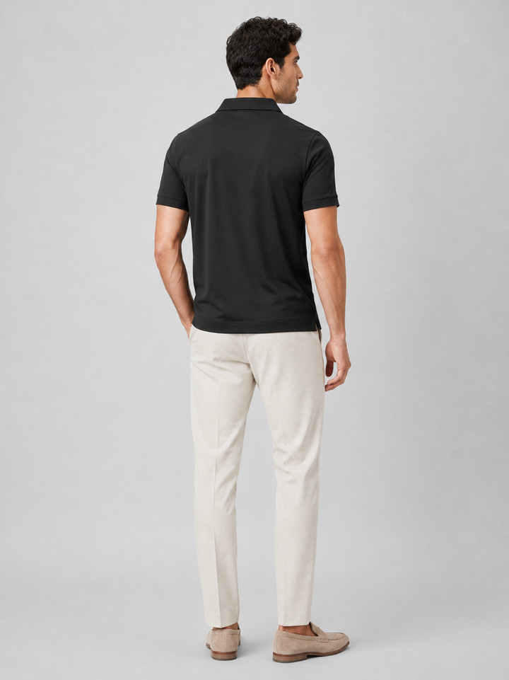 Men's Silky Touch Polo Shirt - Breathable Soft Solid Summer Top 9
