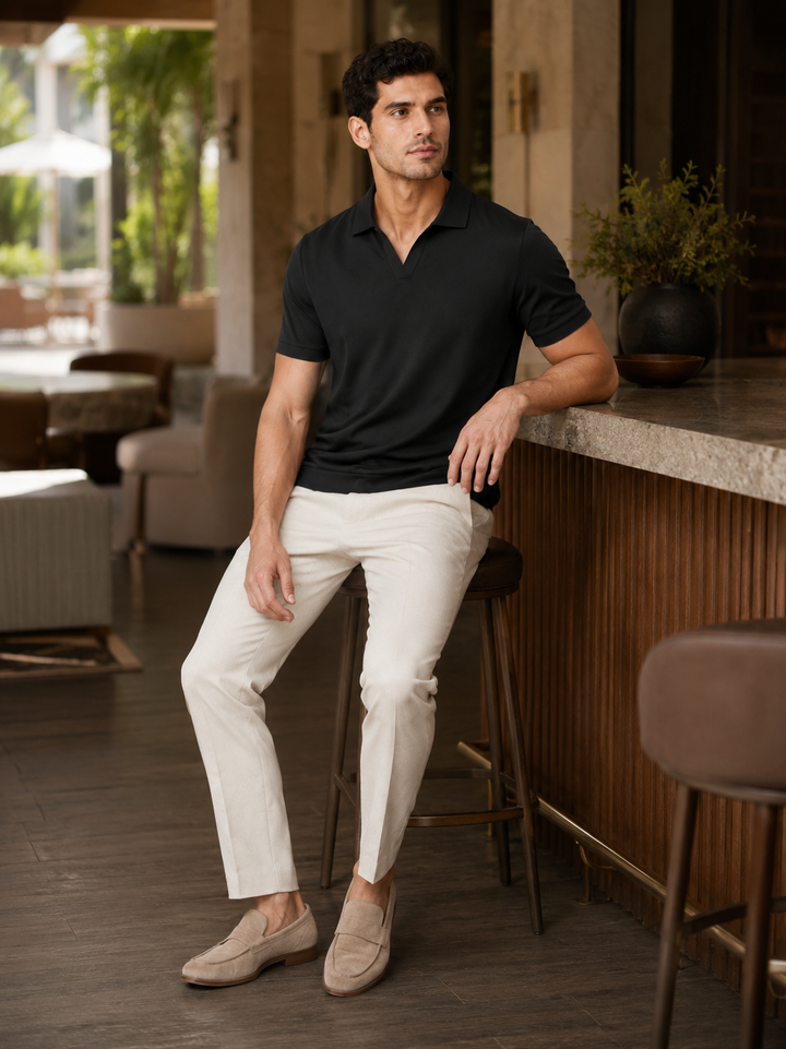 Men's Silky Touch Polo Shirt - Breathable Soft Solid Summer Top 10