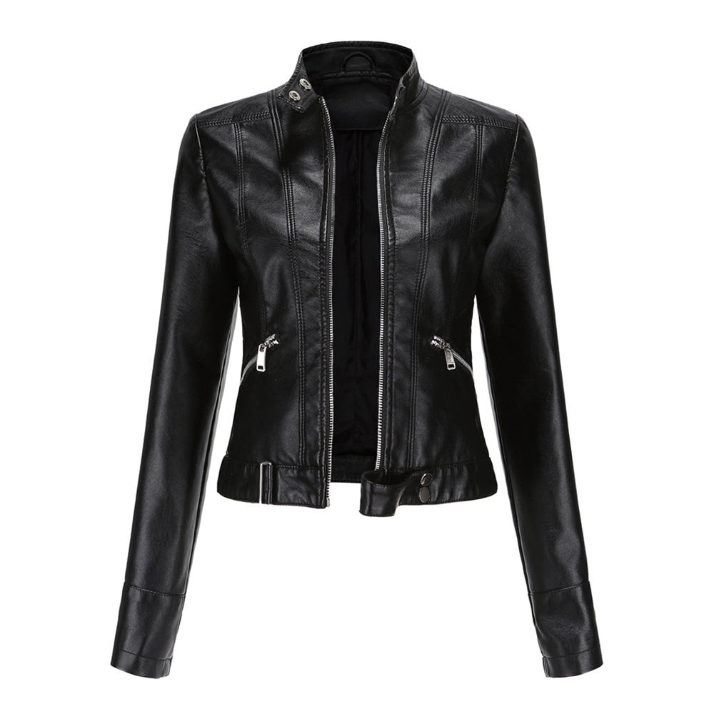 Classic Women's Leather Jacket with Timeless Style 2