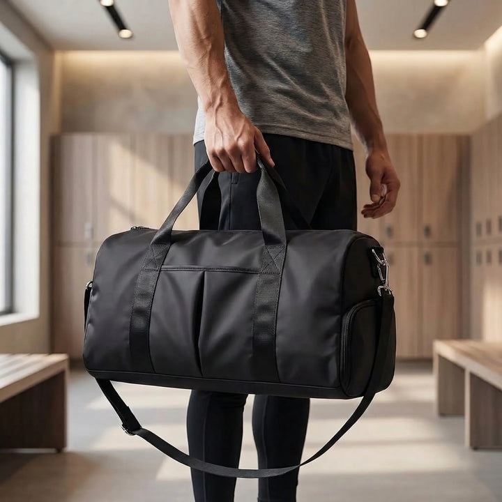 Black Sports Duffel Bag - Aerostow