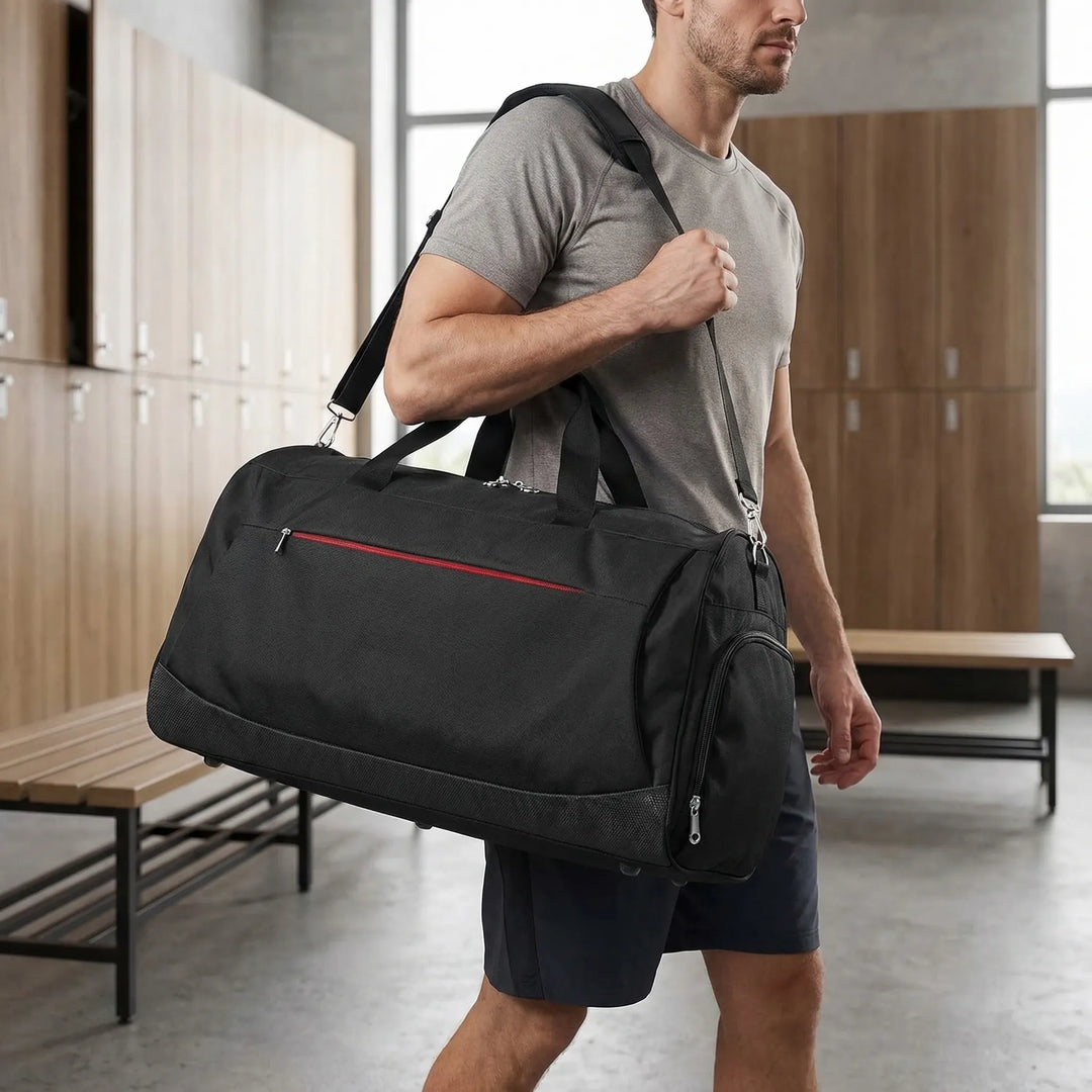 Black Sports Duffel Bag - Volara