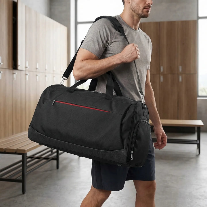 Black Sports Duffel Bag - Volara