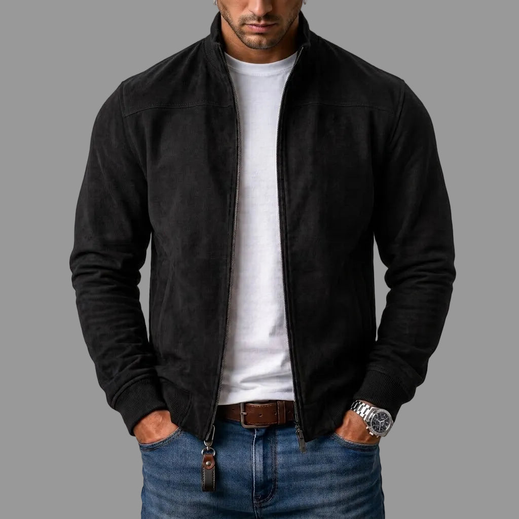 Suede Bomber Jacket for Men 1