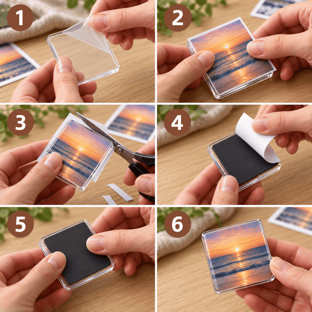 Clear Acrylic Photo Magnets – Self-Adhesive, No Glue Needed 5