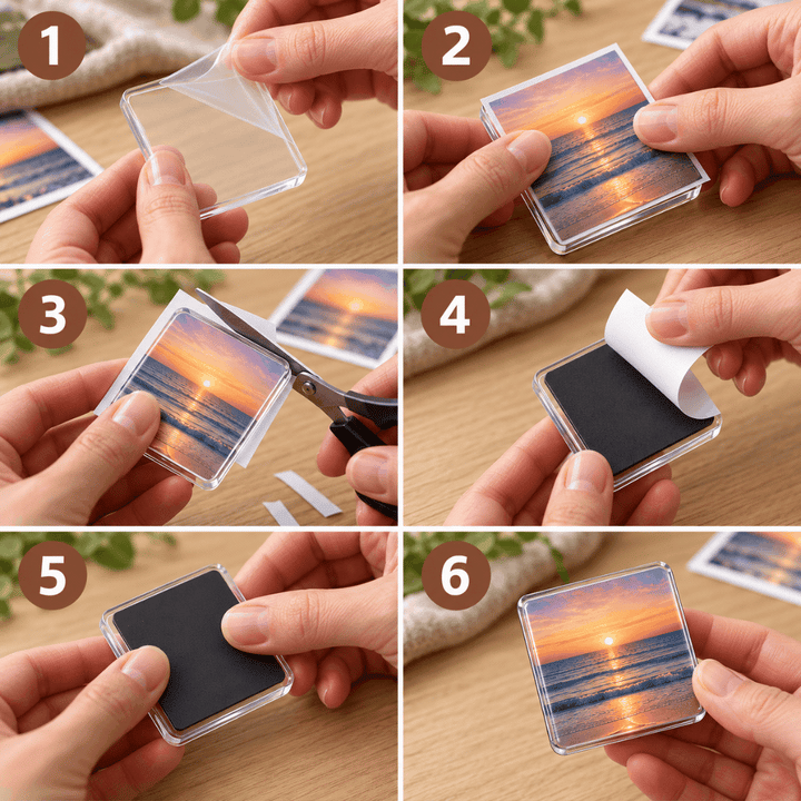 Clear Acrylic Photo Magnets – Self-Adhesive, No Glue Needed 5