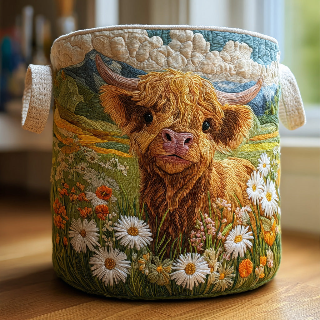 Padded Fabric Laundry Basket with Handles, Self-Standing, Foldable 1