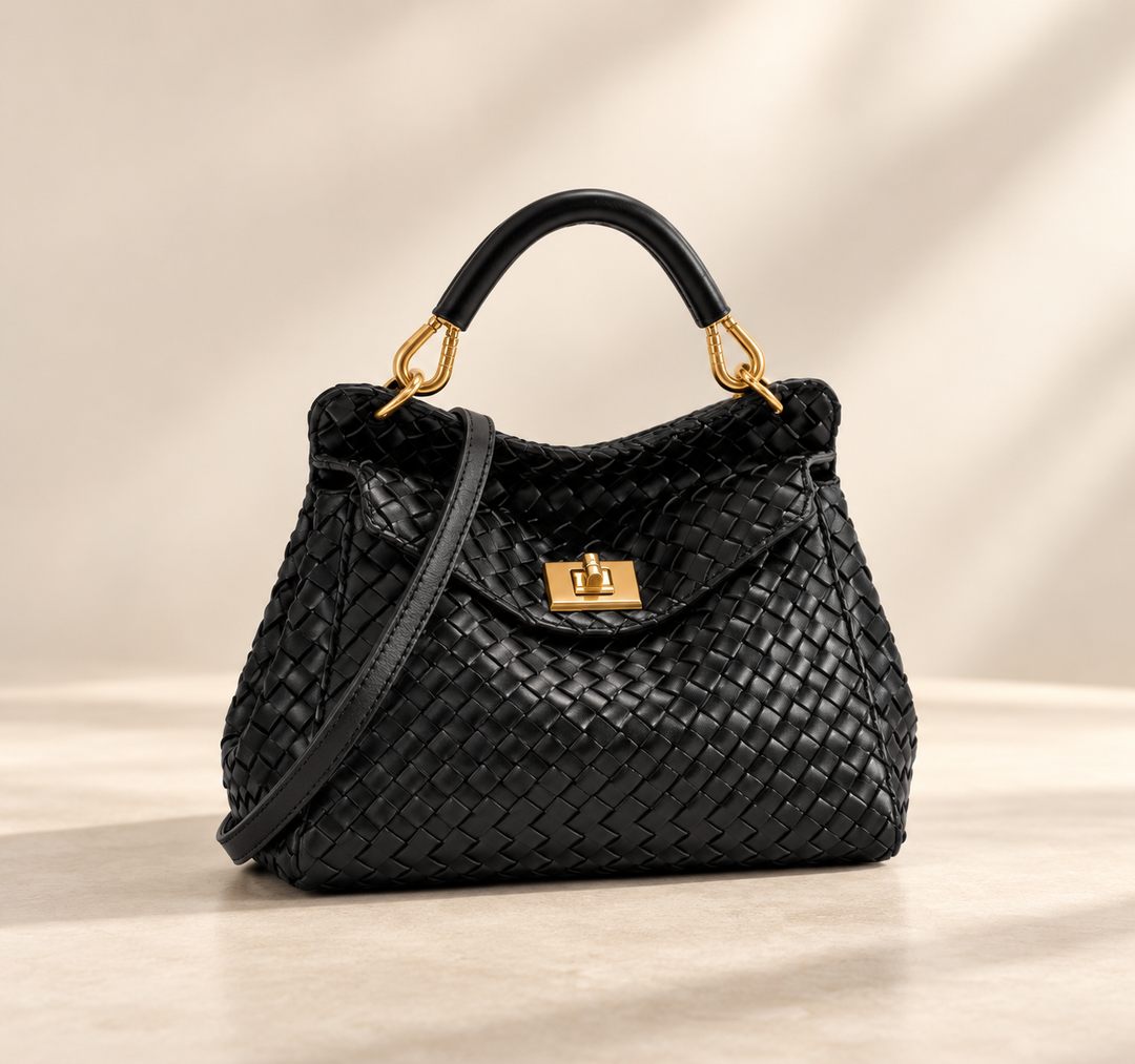 Classic Vegan Leather Top Handle Bag with Removable Crossbody Strap 3