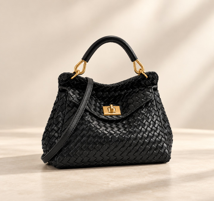 Classic Vegan Leather Top Handle Bag with Removable Crossbody Strap 3