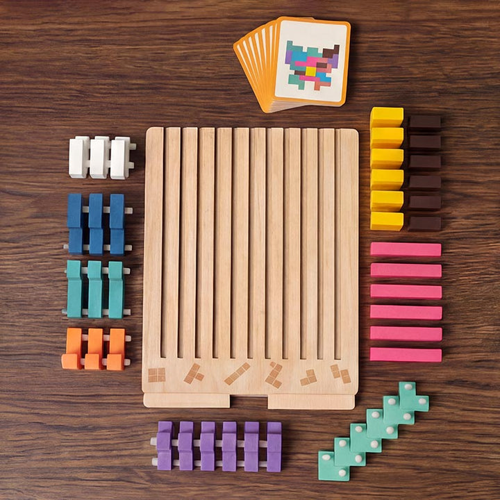 Wooden Montessori Tetris Stacking Puzzle - Educational Toy 10