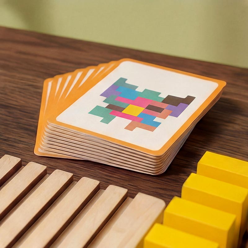 Wooden Montessori Tetris Stacking Puzzle - Educational Toy 9