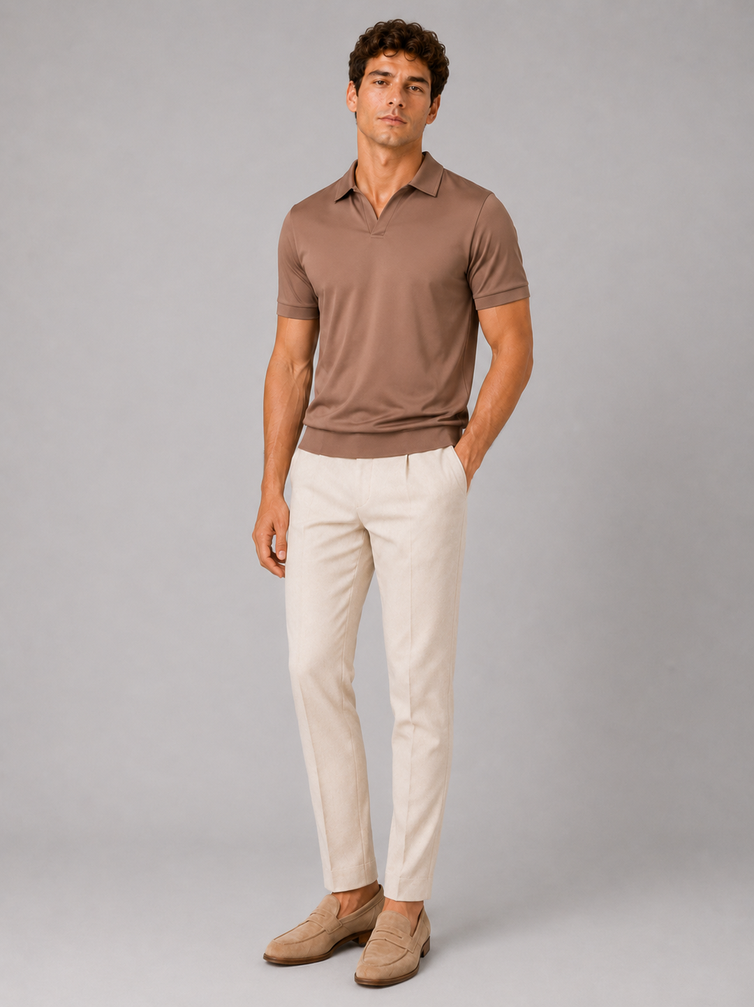 Men's Silky Touch Polo Shirt - Breathable Soft Solid Summer Top 13