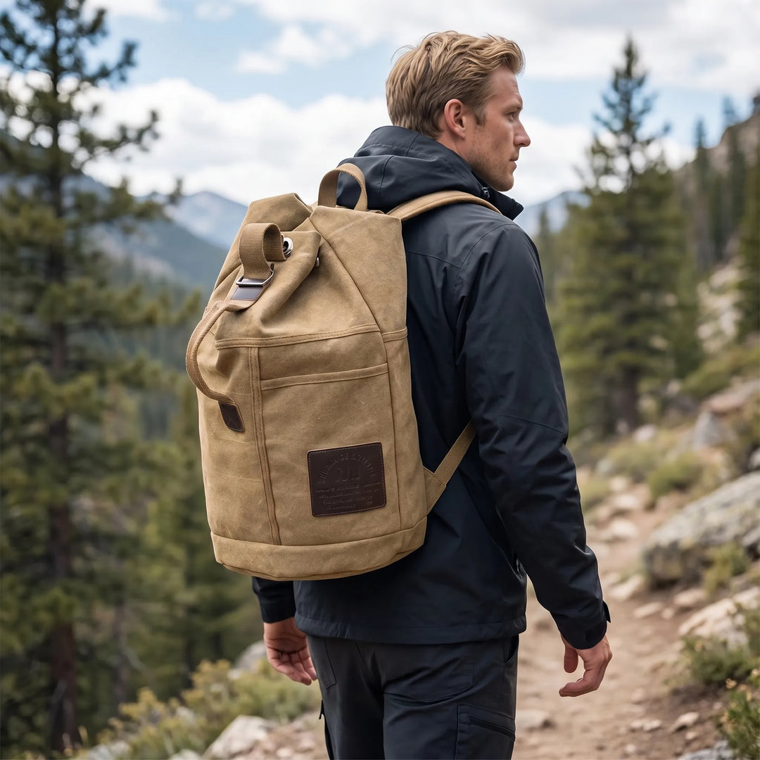 Large Capacity Bucket-Style Travel Backpack - Packavel