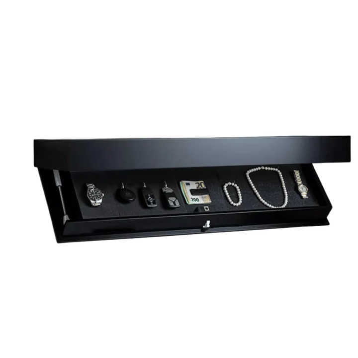 Solid Wood Floating Wall Shelf with Hidden Compartment | Minimalist Design 1