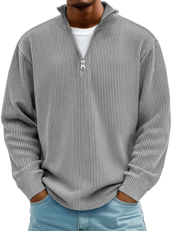 Half-Zip Sweater with Relaxed Fit and Durable Knit 9